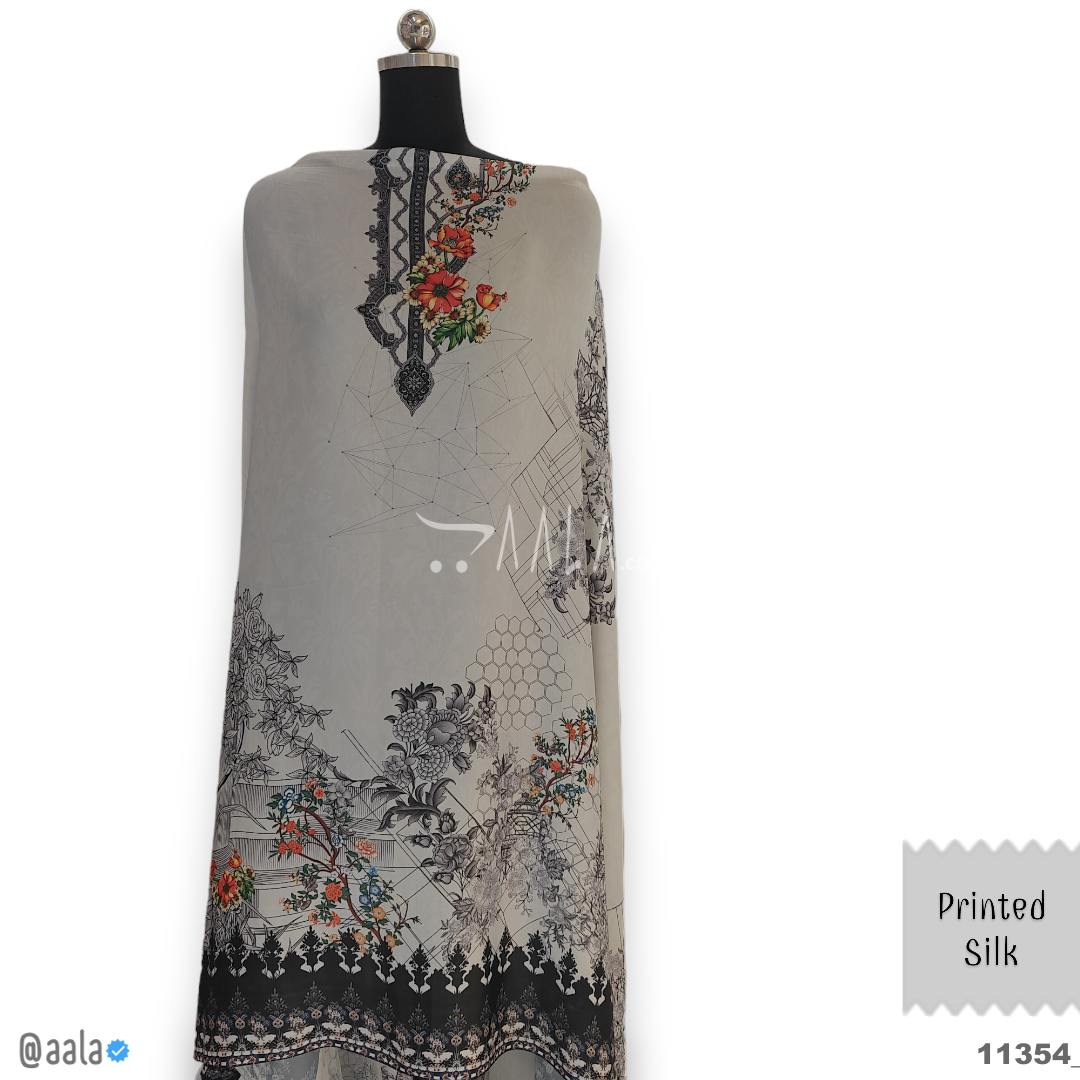 Printed Silk Blend 44-Inches PRINTED Per-Pc #11354