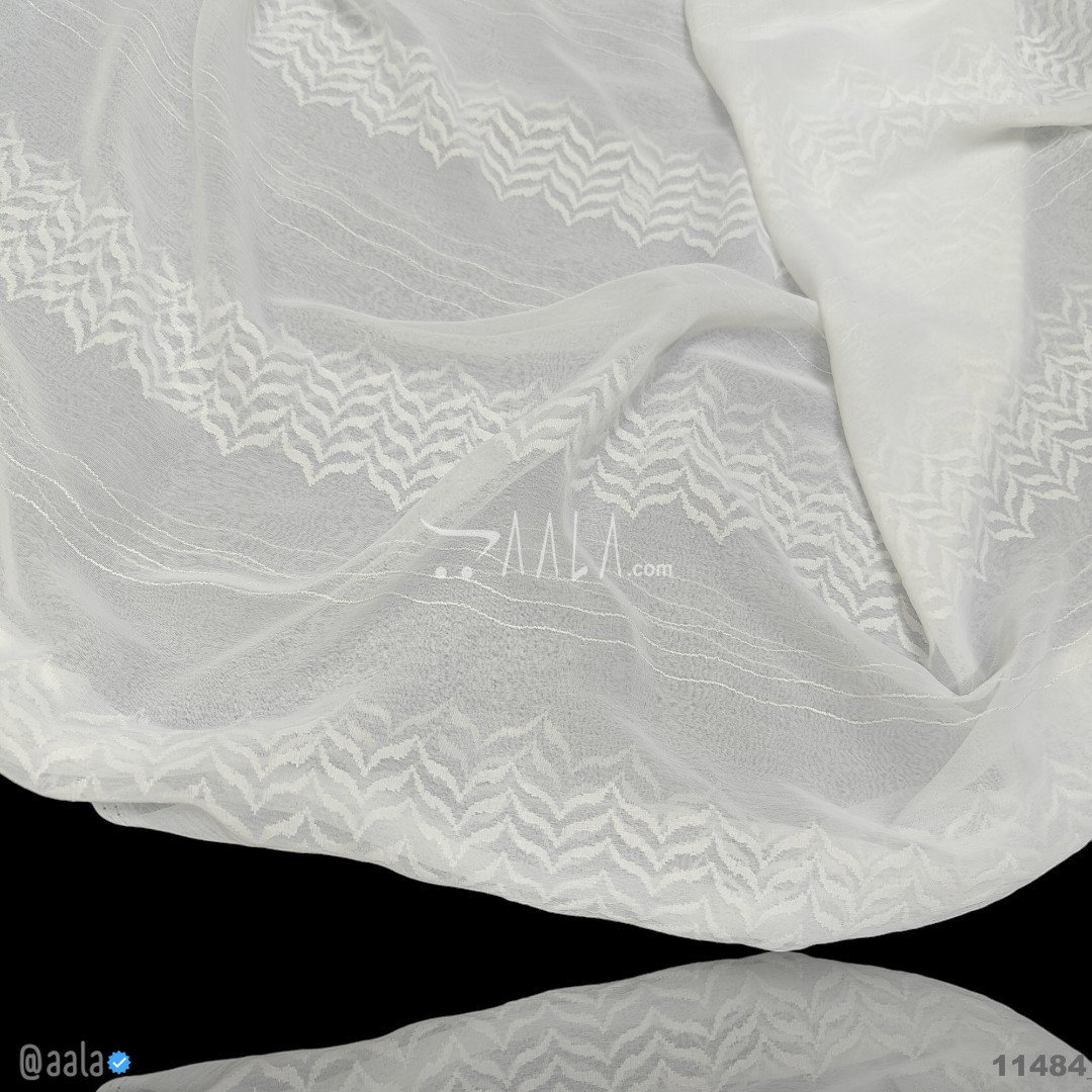 Self-Line Chiffon Nylon Dupatta-36-Inches DYEABLE 2.25-Metres 