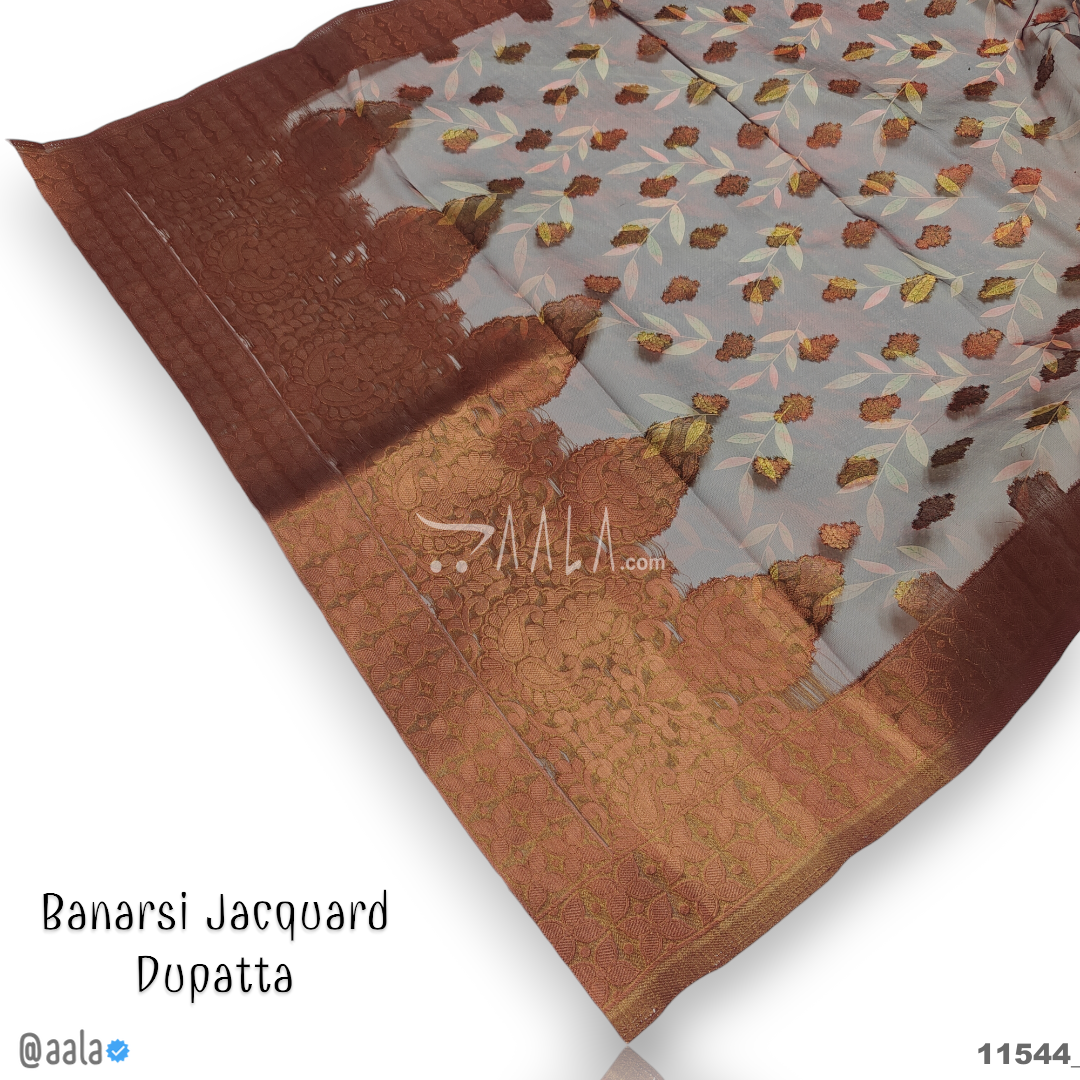 Banarsi-Jacquard Organza Viscose Dupatta-40-Inches DYEABLE 2.25-Metres #11544