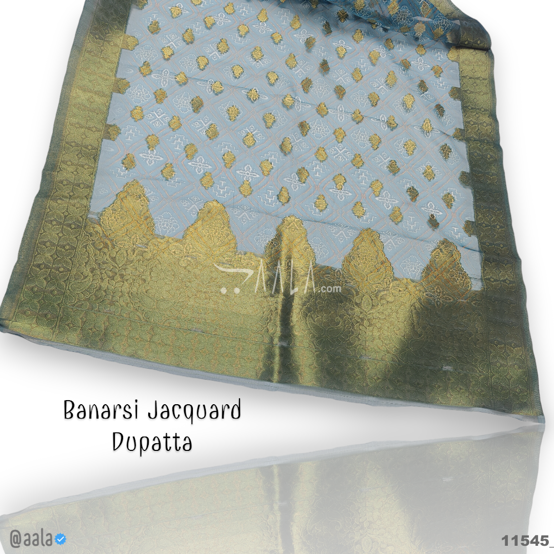 Banarsi-Jacquard Organza Viscose Dupatta-40-Inches DYEABLE 2.25-Metres #11545