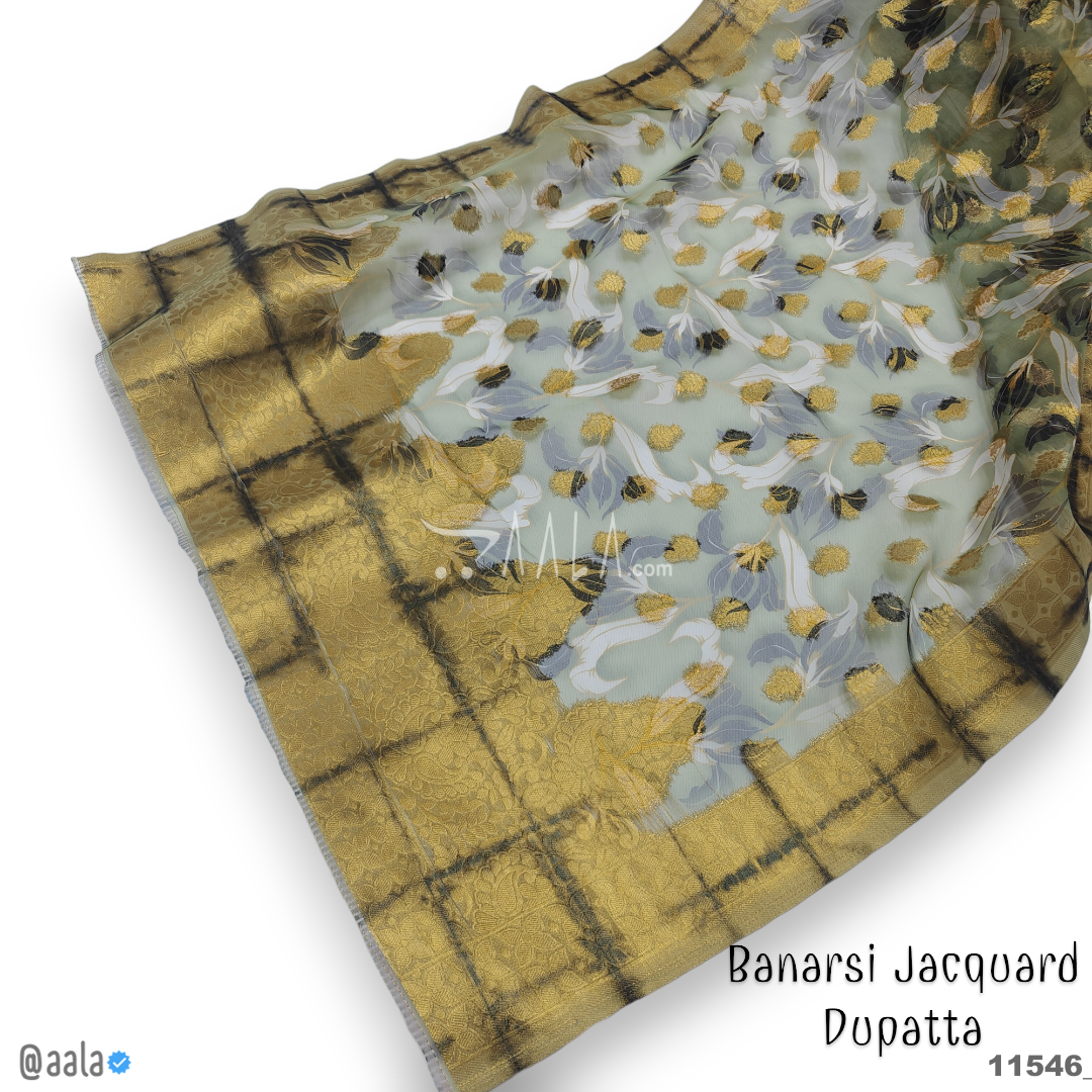 Banarsi-Jacquard Organza Viscose Dupatta-40-Inches DYEABLE 2.25-Metres #11546