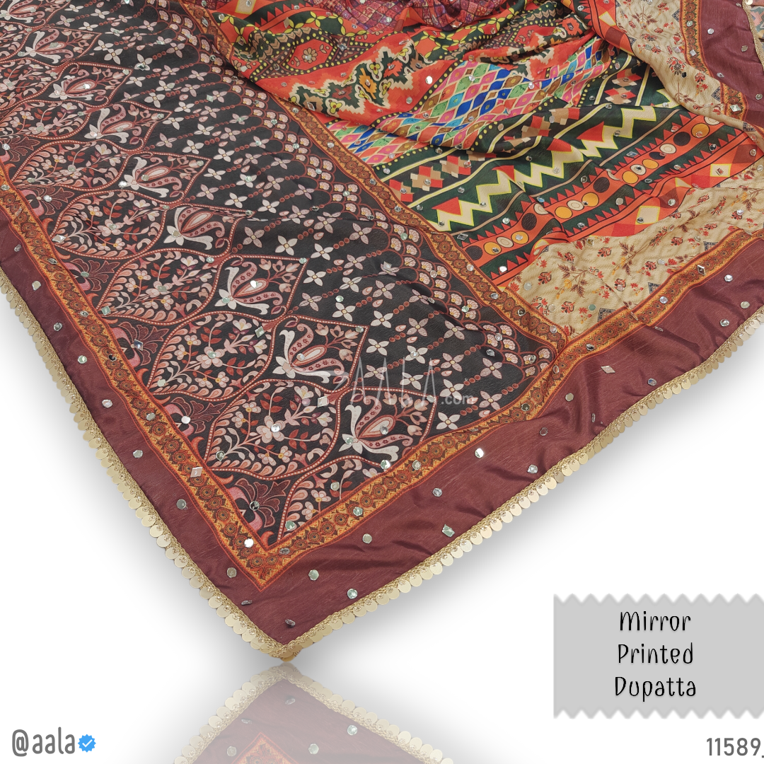 Pakistani Chinon Blend Dupatta-36-Inches PRINTED 2.25-Metres 