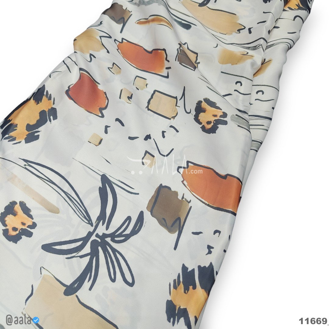 Printed Silk Blend 44-Inches PRINTED Per-Metre 