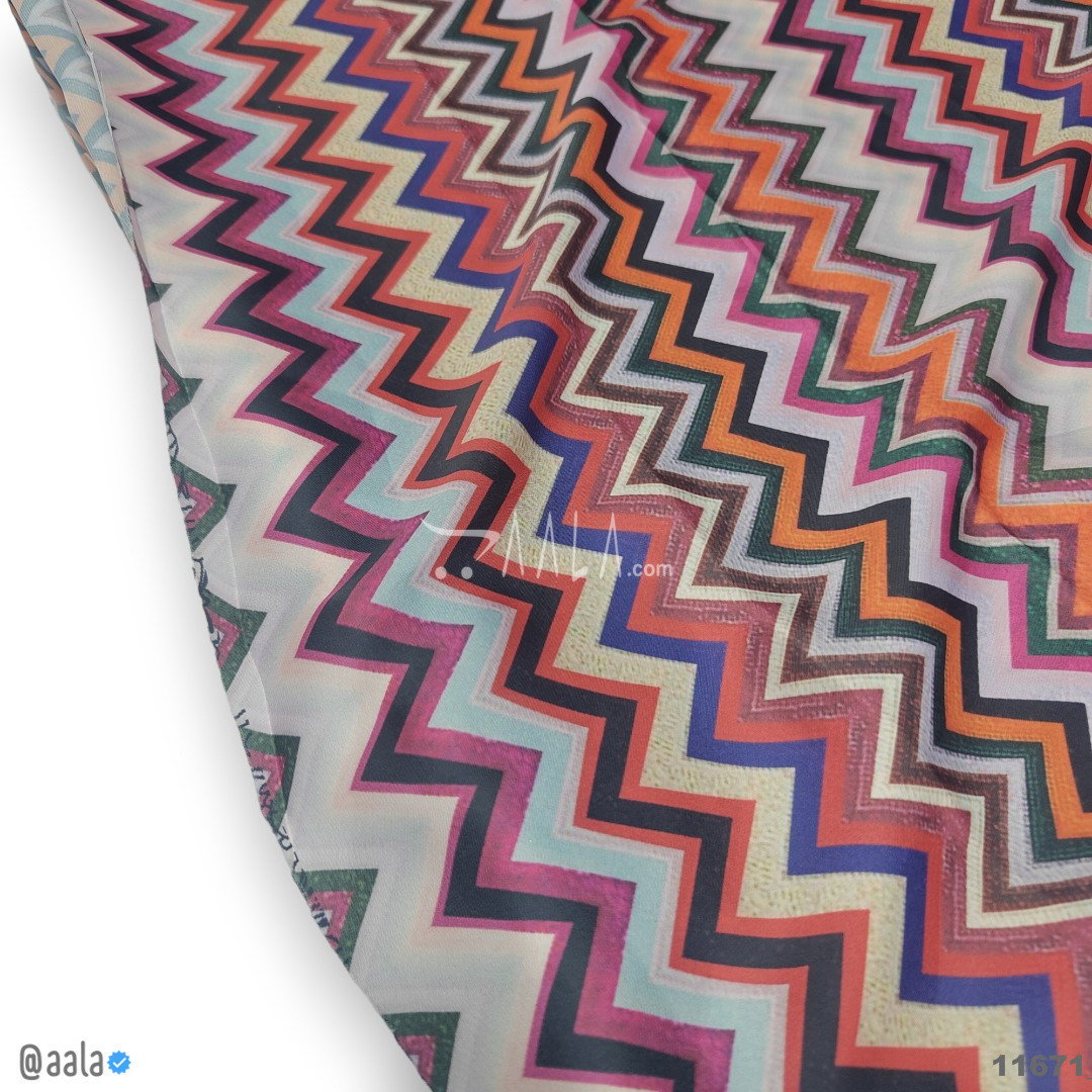 Printed Silk Blend 44-Inches PRINTED Per-Metre 