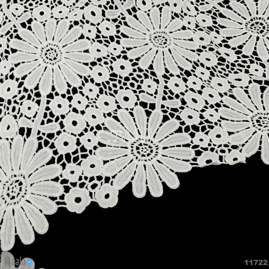 Cutwork Cotton Cotton 44-Inches DYEABLE Per-Metre 
