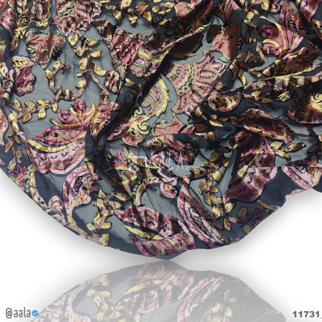 Printed-Brasso Velvet Blend 44-Inches PRINTED Per-Metre 