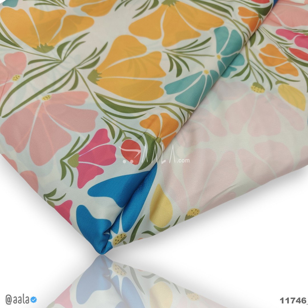 Printed Silk Blend 44-Inches PRINTED Per-Metre 