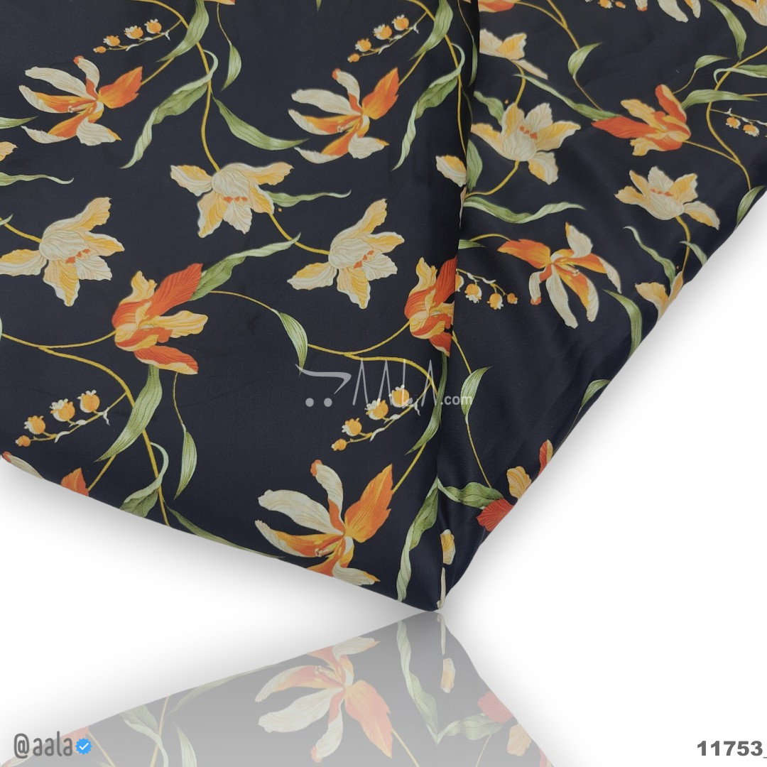Printed Silk Blend 44-Inches PRINTED Per-Metre 