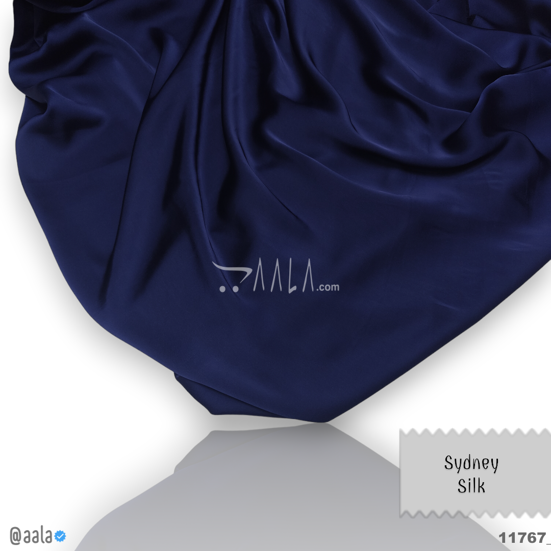 Sydney Silk Poly-ester 58-Inches BLUE Per-Metre #11767