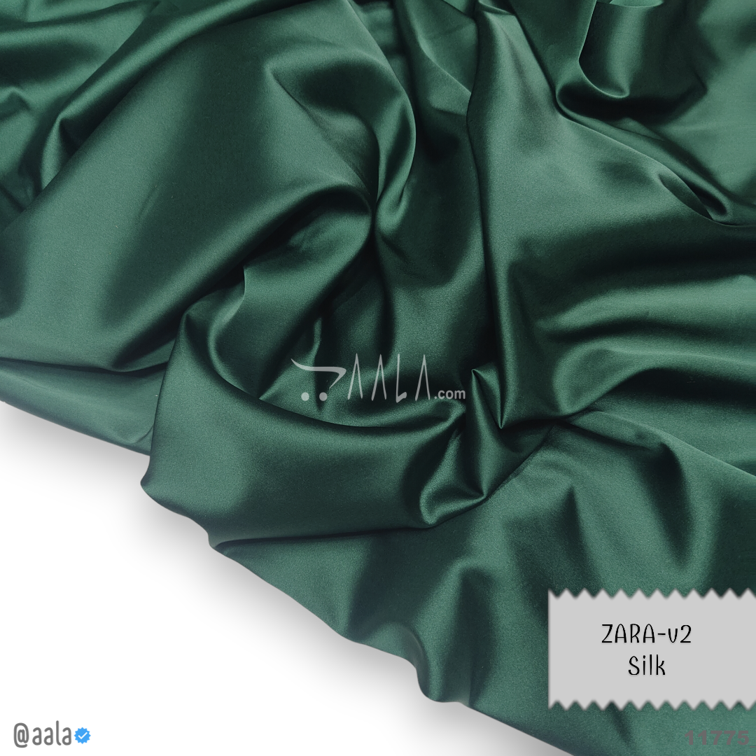 Zara-V2 Silk Poly-ester 58-Inches GREEN Per-Metre #11775