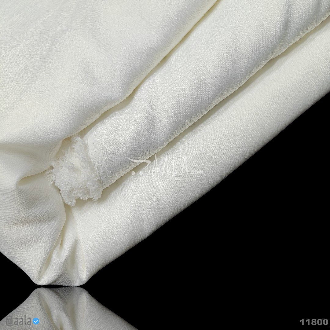 Adana Silk Blend 58-Inches WHITE Per-Metre 
