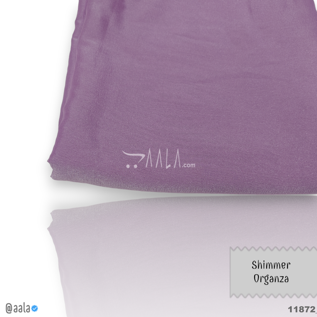 Shimmer Organza Poly-ester 44-Inches PURPLE Per-Metre #11872