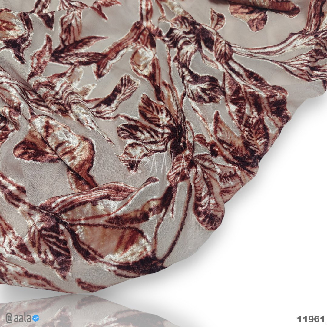 Printed-Brasso Velvet Blend 44-Inches PRINTED Per-Metre 