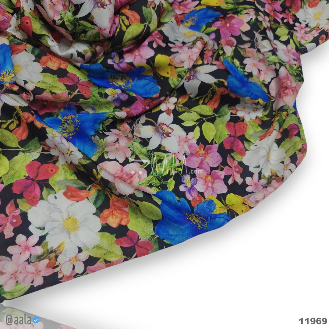 Printed Silk Blend 44-Inches PRINTED Per-Metre 