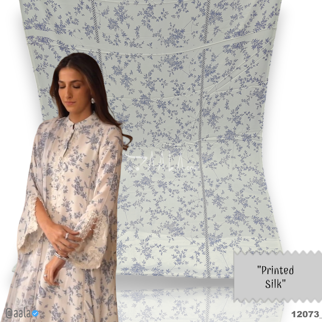 Printed Silk Blend 44-Inches PRINTED Per-Pc #12073
