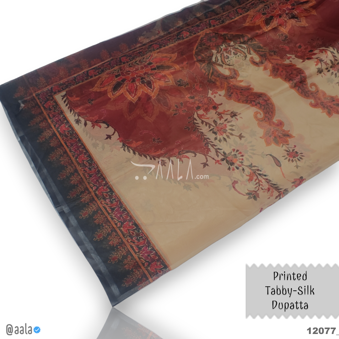 Printed-Tabby Organza Blend Dupatta-32-Inches PRINTED 2.25-Metres #12077