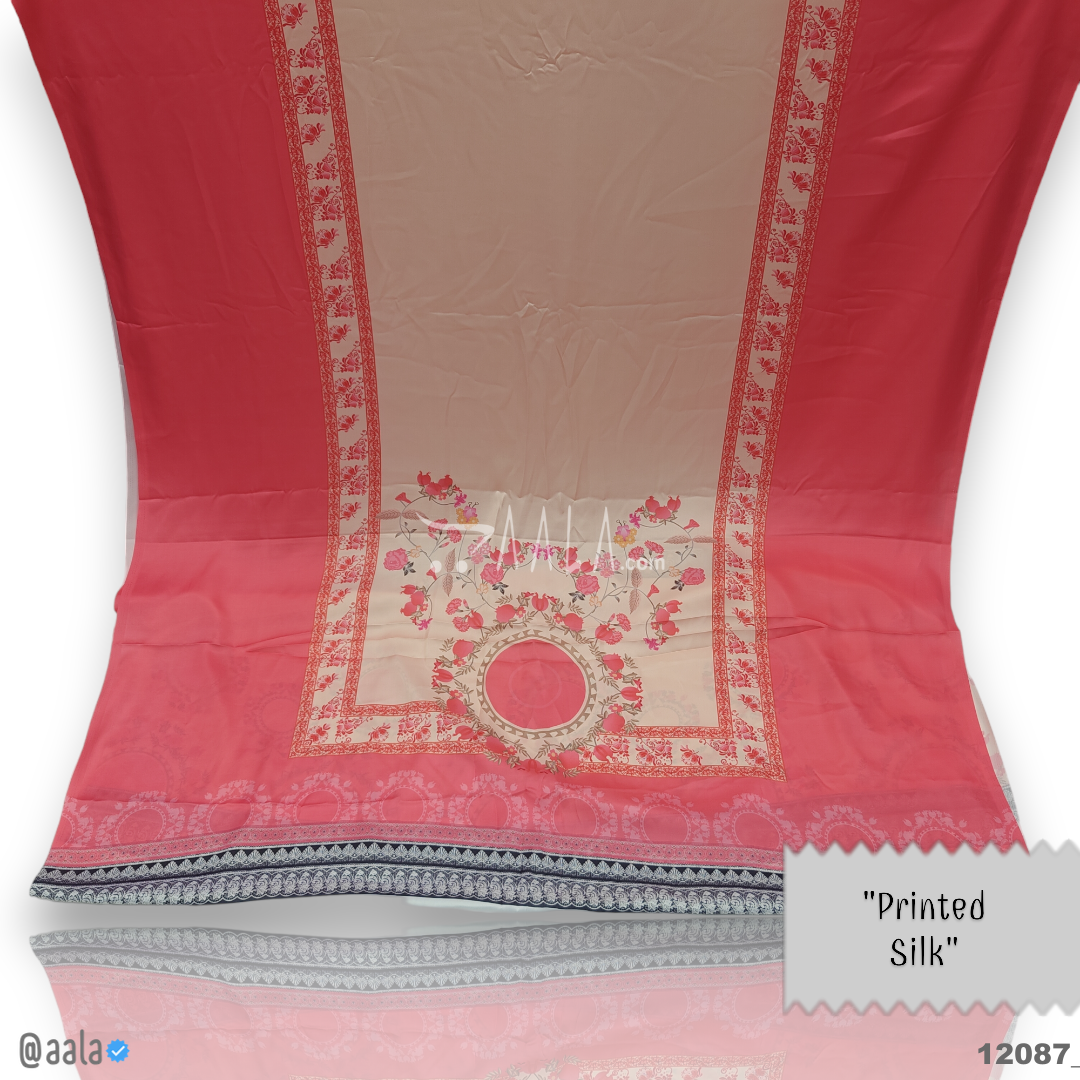 Printed Silk Blend 44-Inches PRINTED Per-Pc #12087