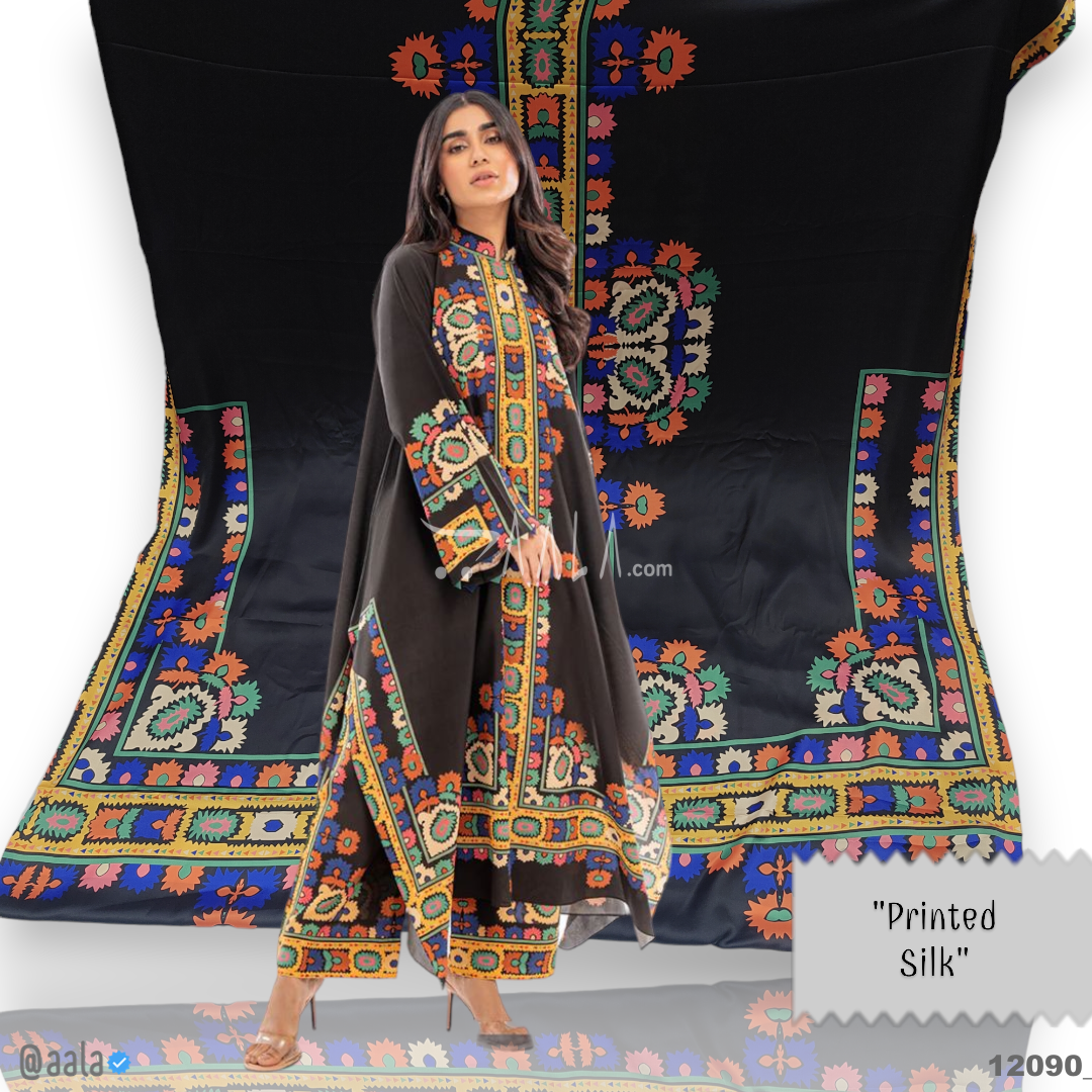 Printed Silk Blend 44-Inches PRINTED Per-Pc #12090