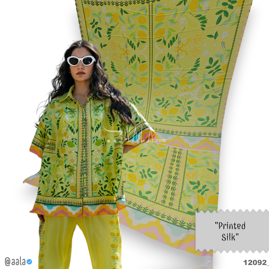 Printed Silk Blend 44-Inches PRINTED Per-Pc #12092