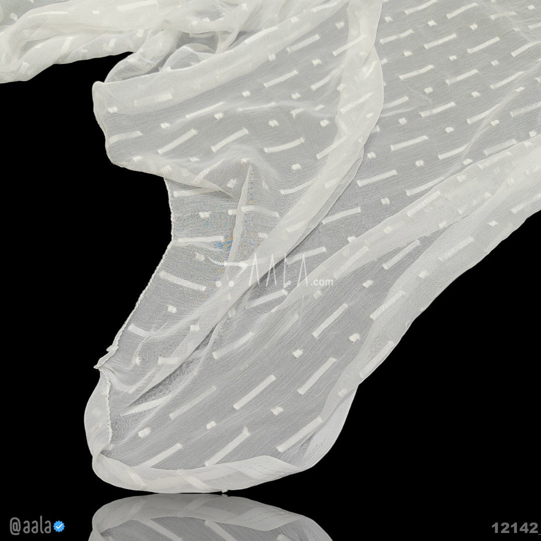 Self Chiffon Nylon Dupatta-32-Inches DYEABLE 2.25-Metres 
