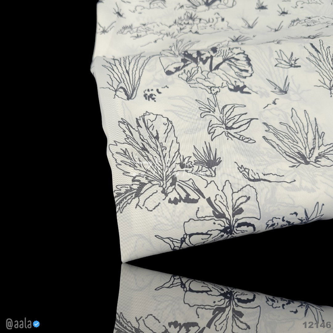 Printed Silk Blend 44-Inches PRINTED Per-Metre 