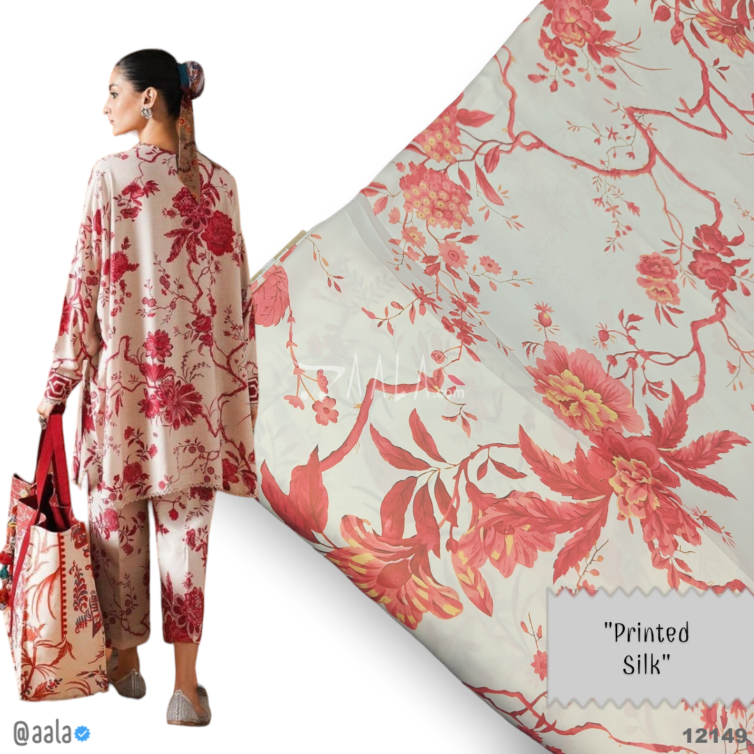Printed Silk Blend 44-Inches PRINTED Per-Metre #12149
