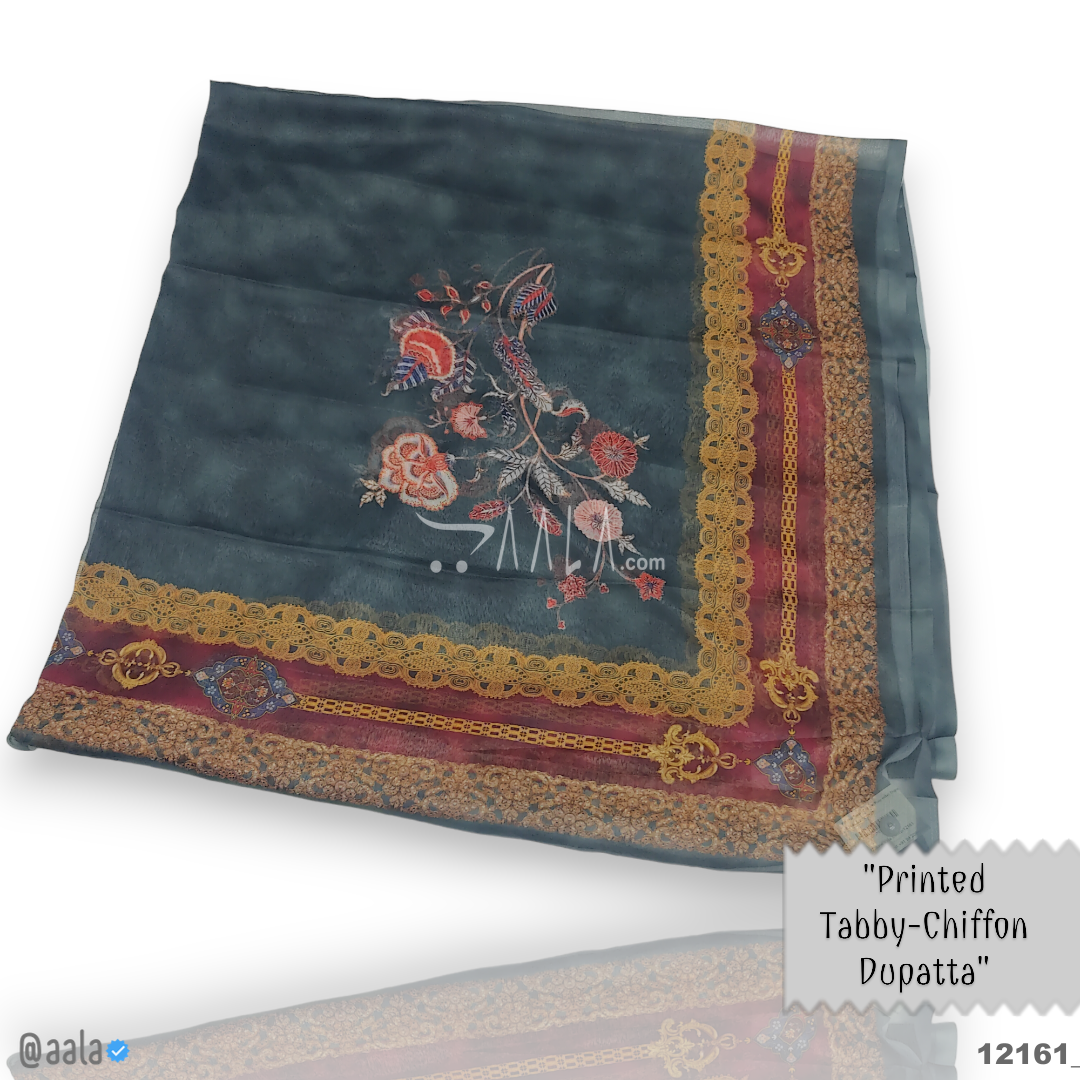 Printed-Tabby Chiffon Blend Dupatta-32-Inches PRINTED 2.25-Metres 