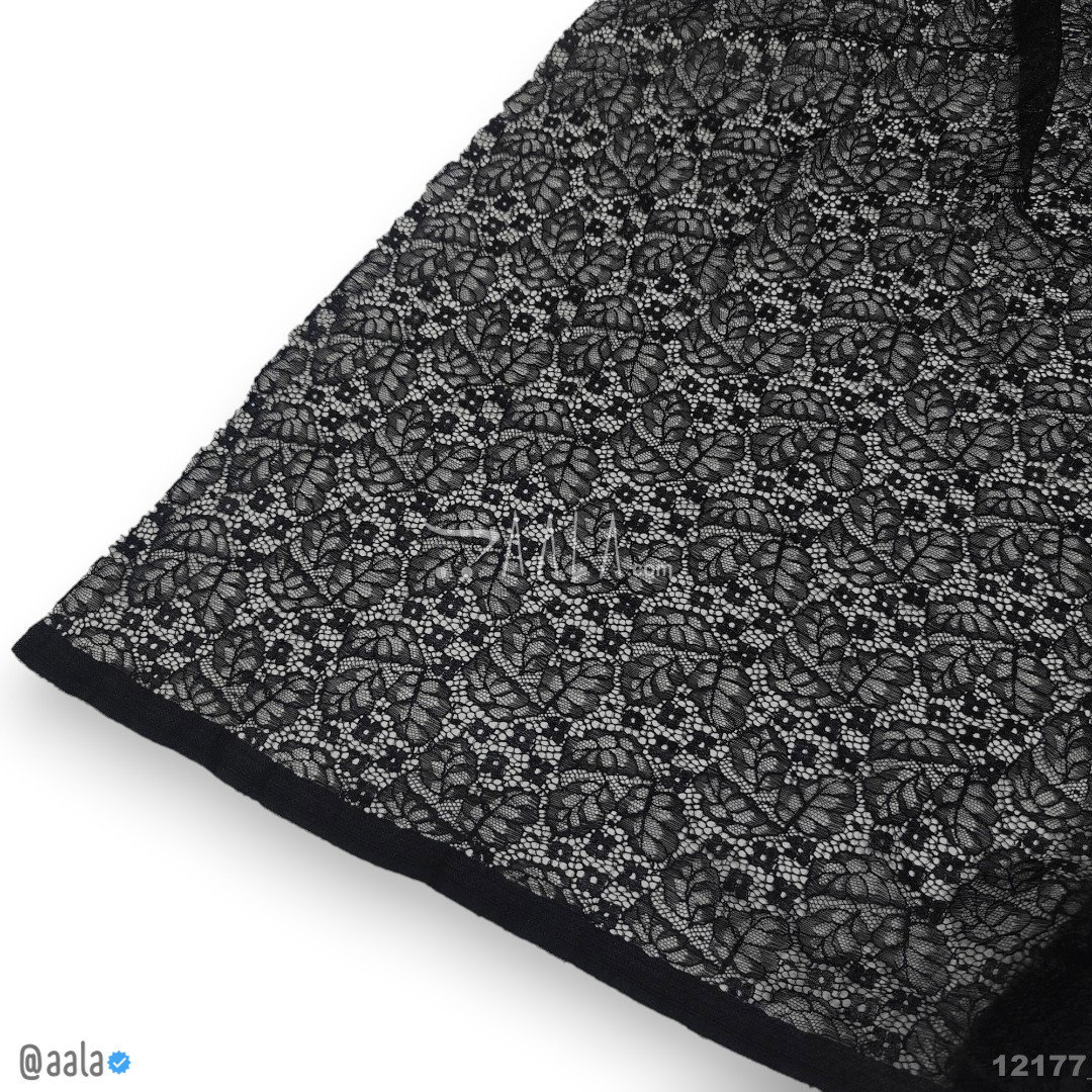 Lace Net Nylon 58-Inches BLACK Per-Metre 