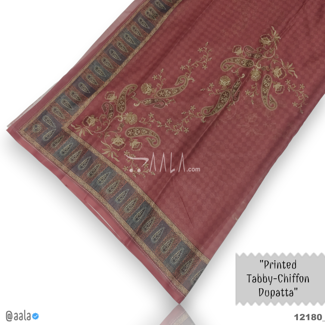 Printed-Tabby Chiffon Blend Dupatta-32-Inches PRINTED 2.25-Metres 