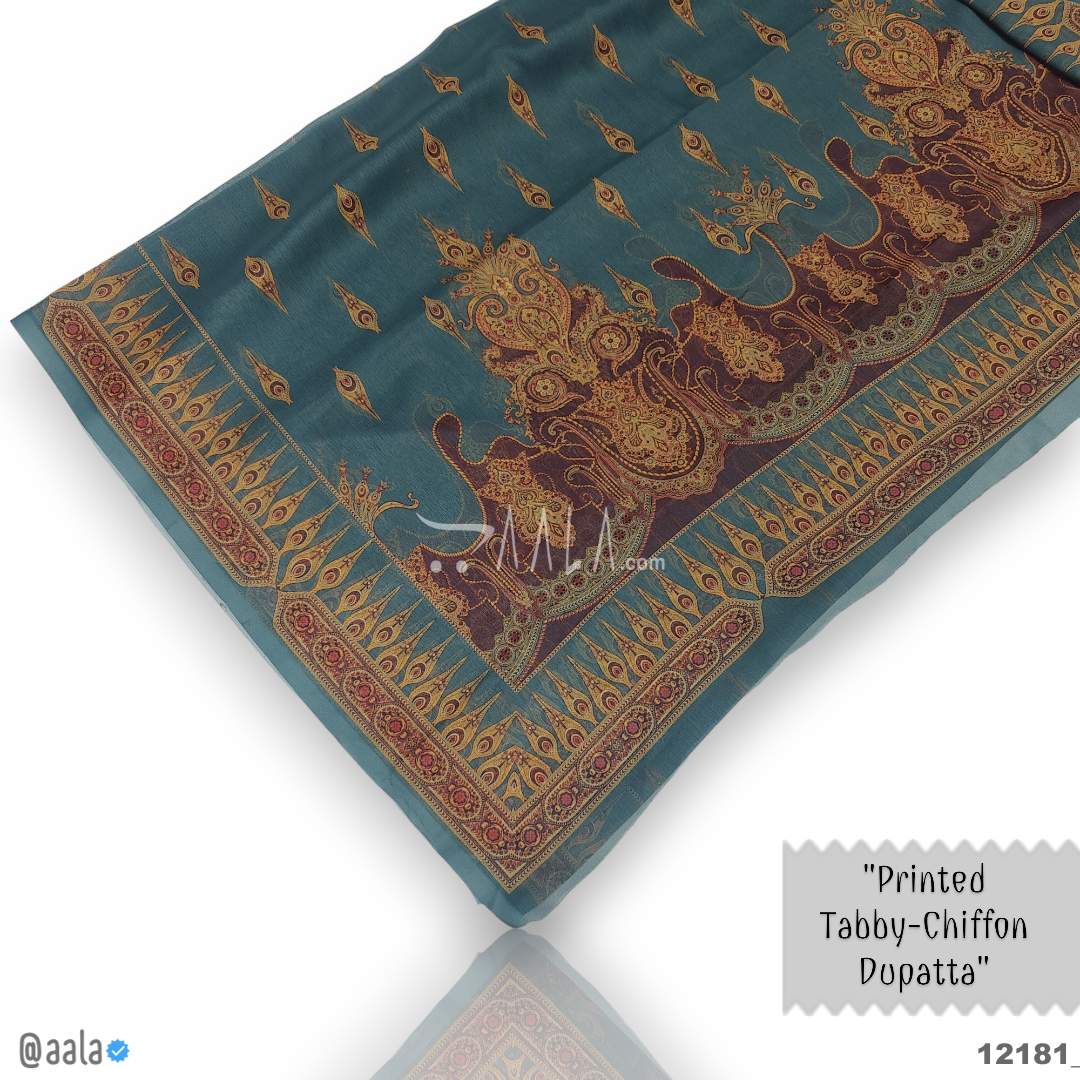 Printed-Tabby Chiffon Blend Dupatta-32-Inches PRINTED 2.25-Metres #12181