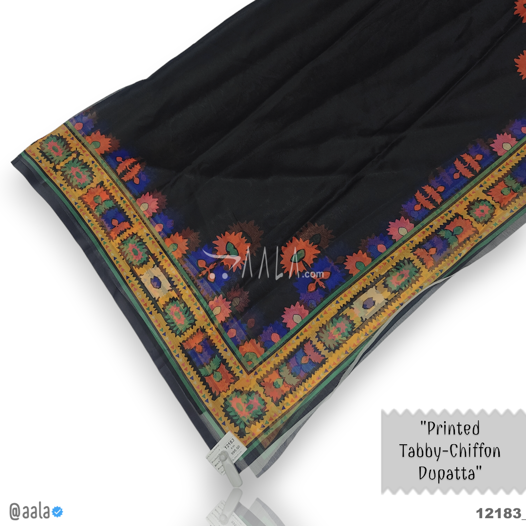 Printed-Tabby Chiffon Blend Dupatta-32-Inches PRINTED 2.25-Metres 