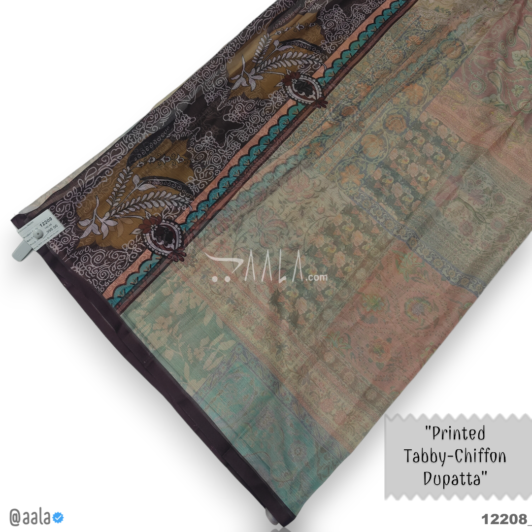 Printed-Tabby Chiffon Blend Dupatta-32-Inches PRINTED 2.25-Metres 