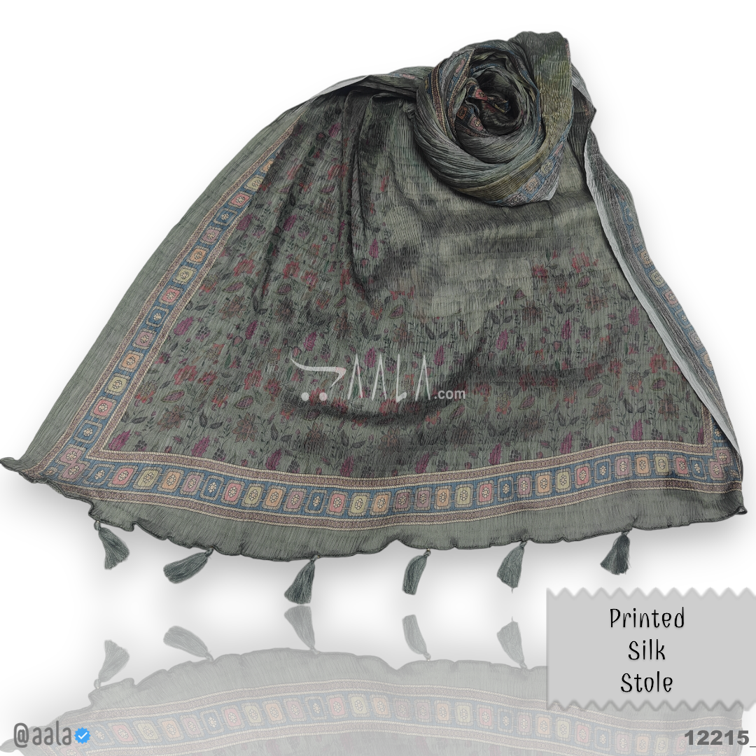Printed Silk Blend Dupatta-20-Inches PRINTED 2.25-Metres #12215
