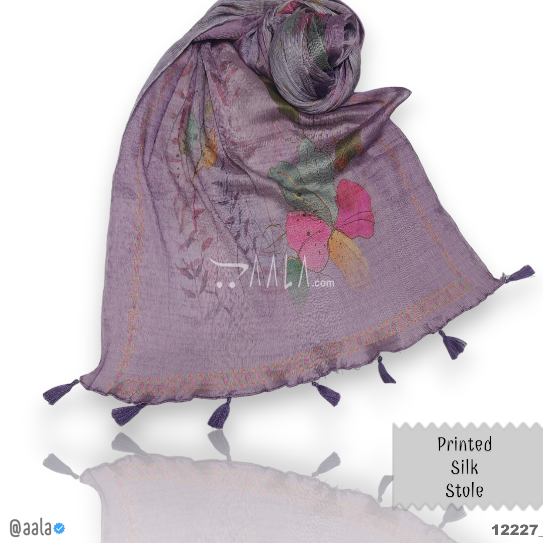 Printed Silk Blend Dupatta-20-Inches PRINTED 2.25-Metres #12227