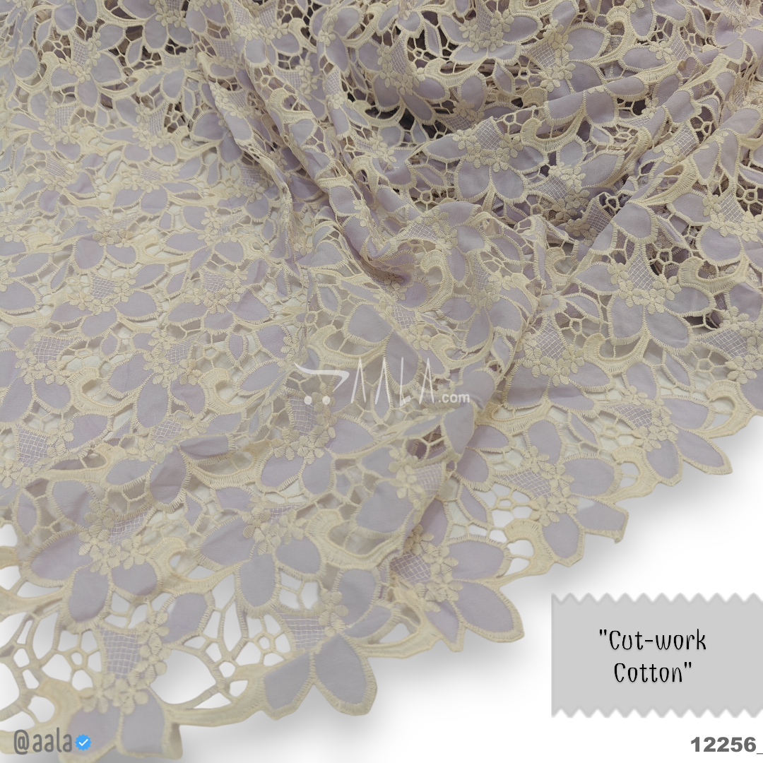 Cutwork Cotton Cotton 52-Inches LILAC Per-Metre 