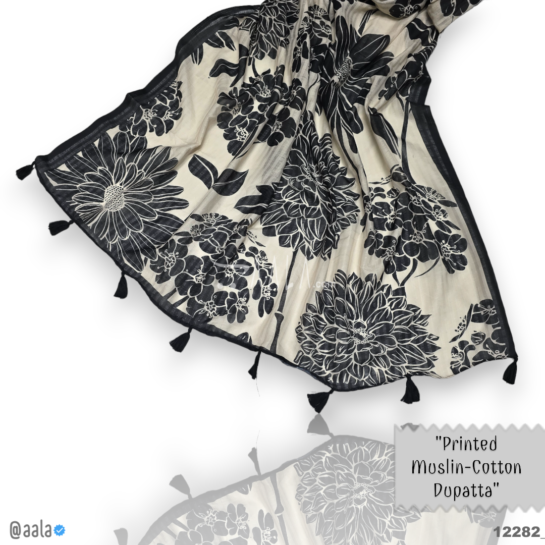 Printed-Muslin Cotton Cotton Dupatta-36-Inches PRINTED 2.25-Metres 