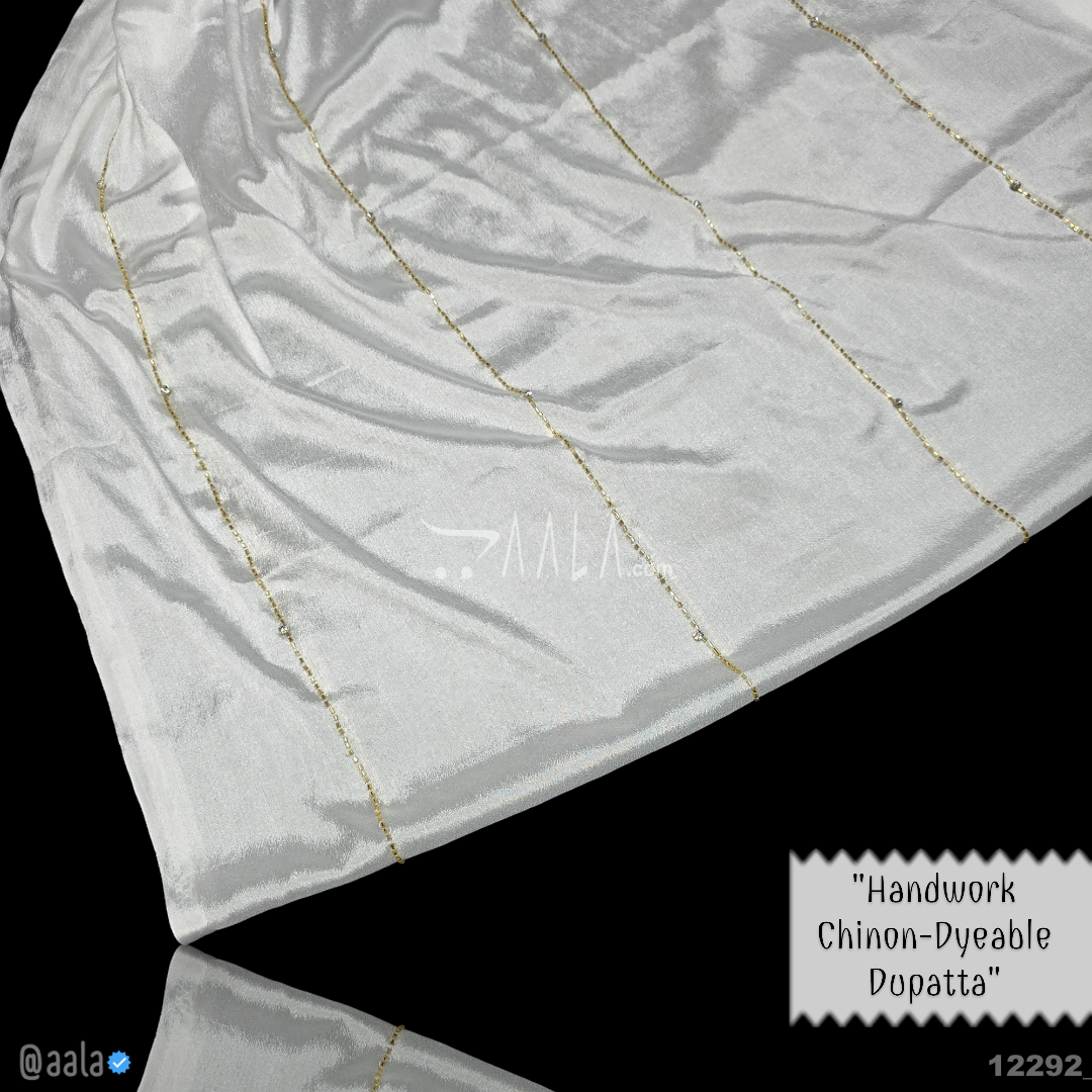 Handwork Chinon Nylon Dupatta-36-Inches DYEABLE 2.25-Metres #12292