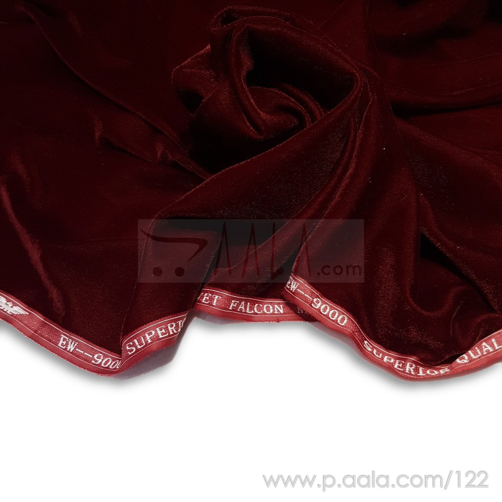 Micro 9000 Velvet Poly-ester 44 Inches Dyed Per Metre #122/MAROON