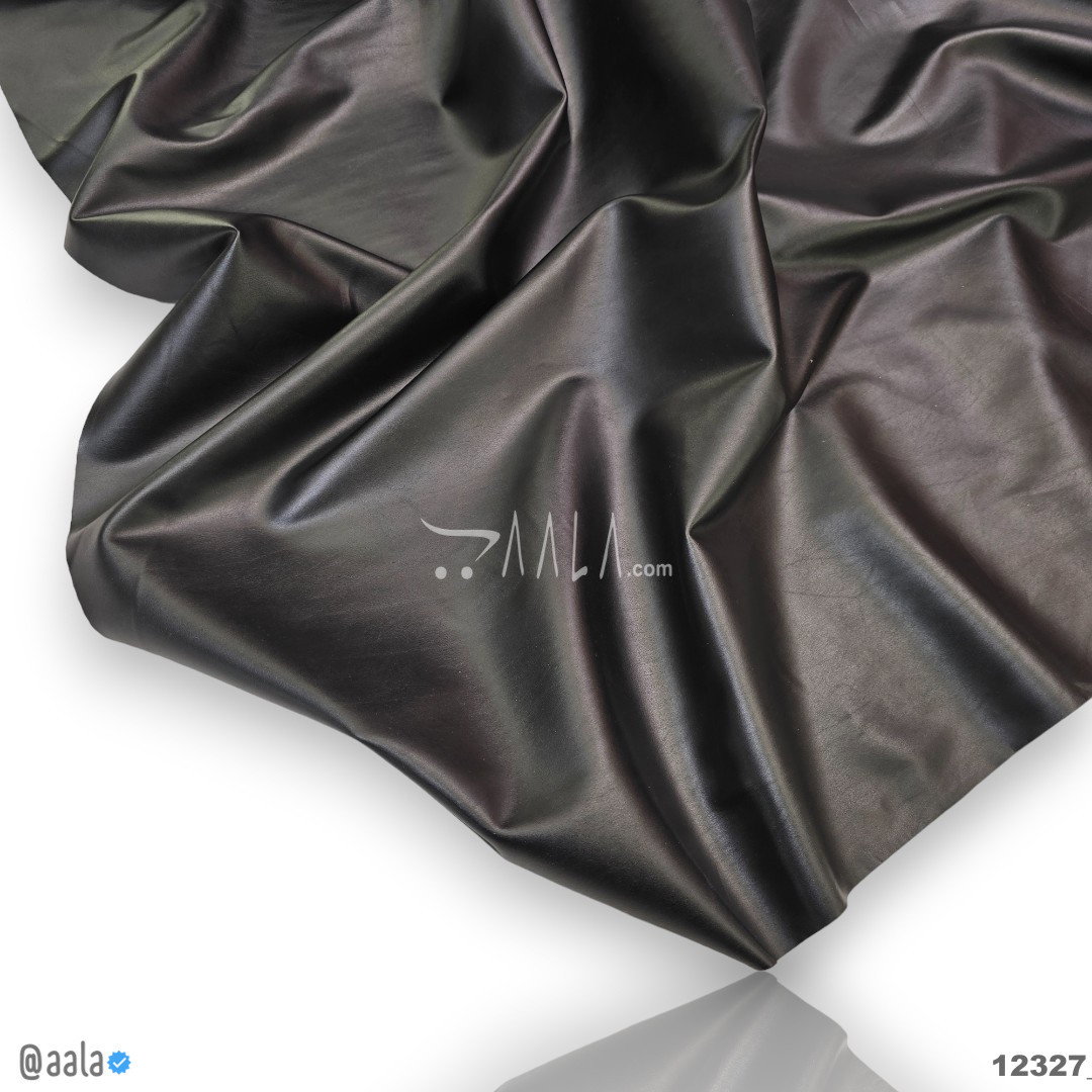 Leather Velvet Blend 58-Inches BLACK Per-Metre 