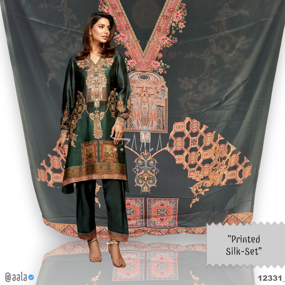 Printed Silk Blend 44-Inches PRINTED Per-Pc #12331