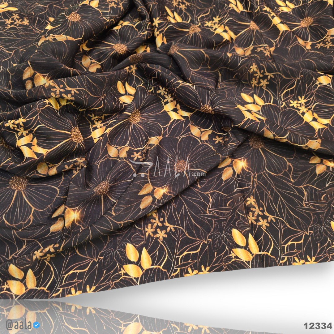 Printed-Silk Crepe Blend 44-Inches PRINTED Per-Metre 