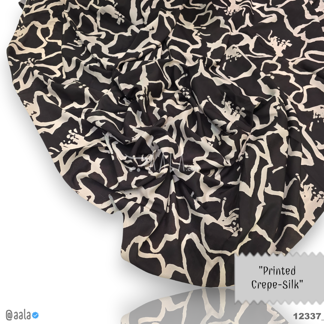 Printed-Silk Crepe Blend 44-Inches PRINTED Per-Metre #12337