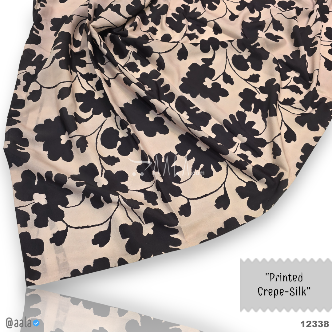 Printed-Silk Crepe Blend 44-Inches PRINTED Per-Metre #12338