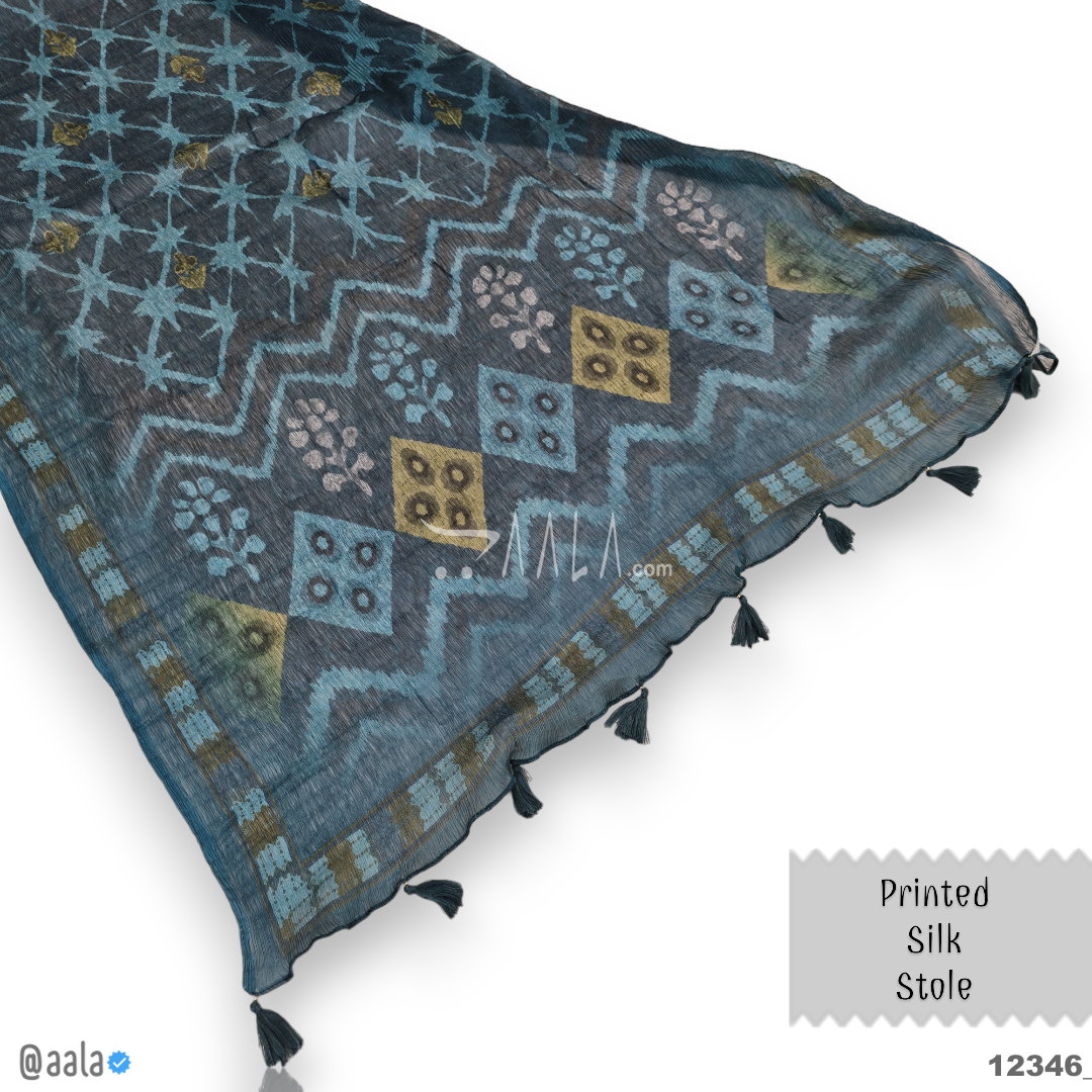 Printed Silk Blend Dupatta-20-Inches PRINTED 2.25-Metres 