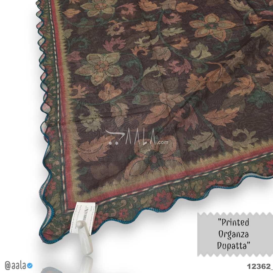 Printed Organza Blend Dupatta-32-Inches PRINTED 2.25-Metres 
