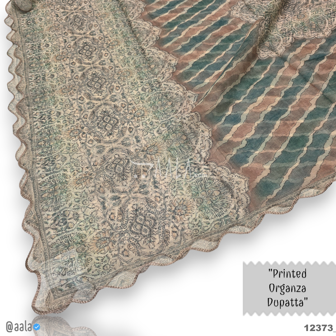 Printed Organza Blend Dupatta-32-Inches PRINTED 2.25-Metres 