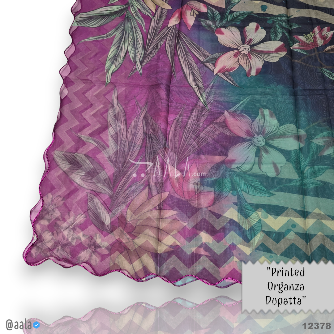 Printed Organza Blend Dupatta-32-Inches PRINTED 2.25-Metres 