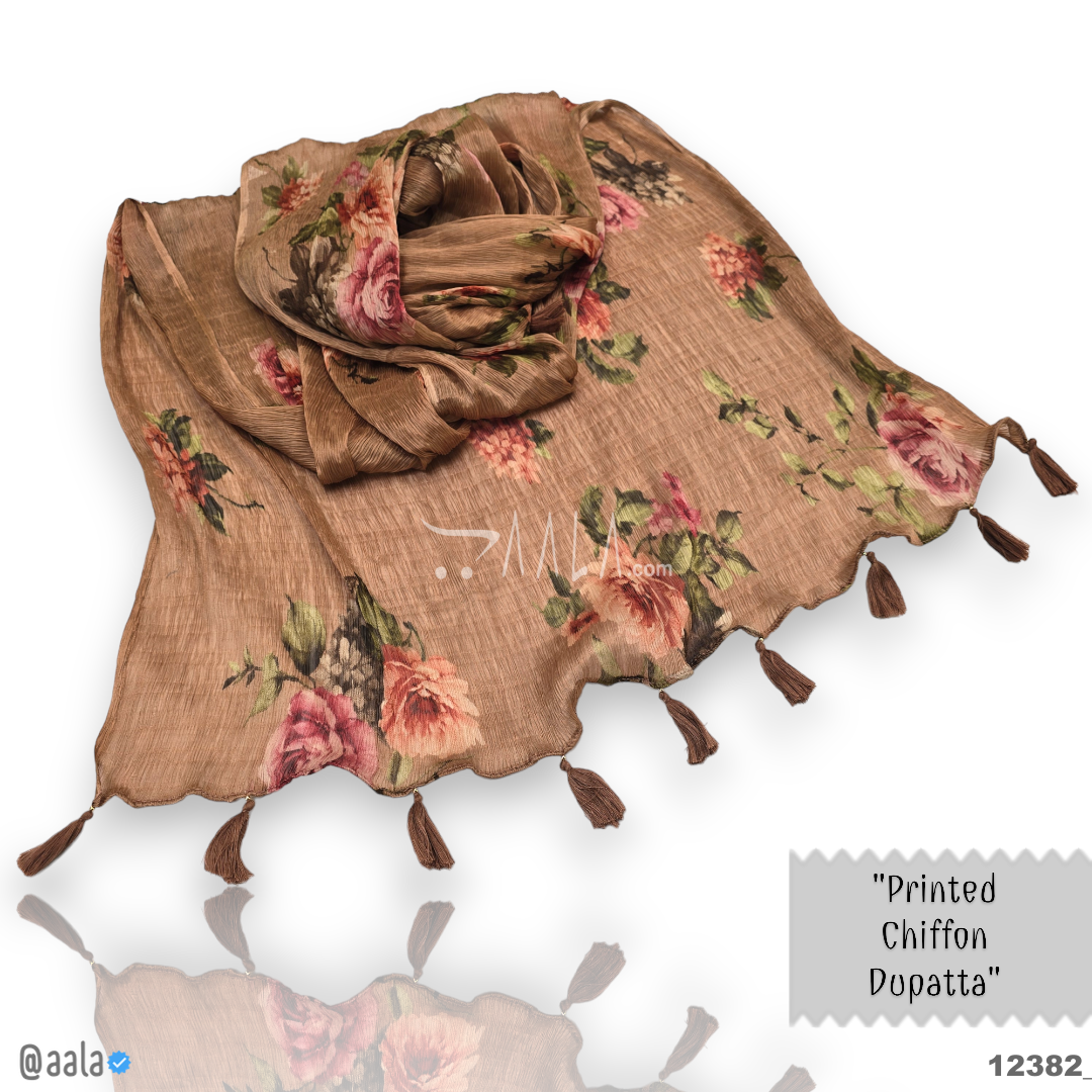 Printed-Crush Silk Blend Dupatta-32-Inches PRINTED 2.25-Metres 