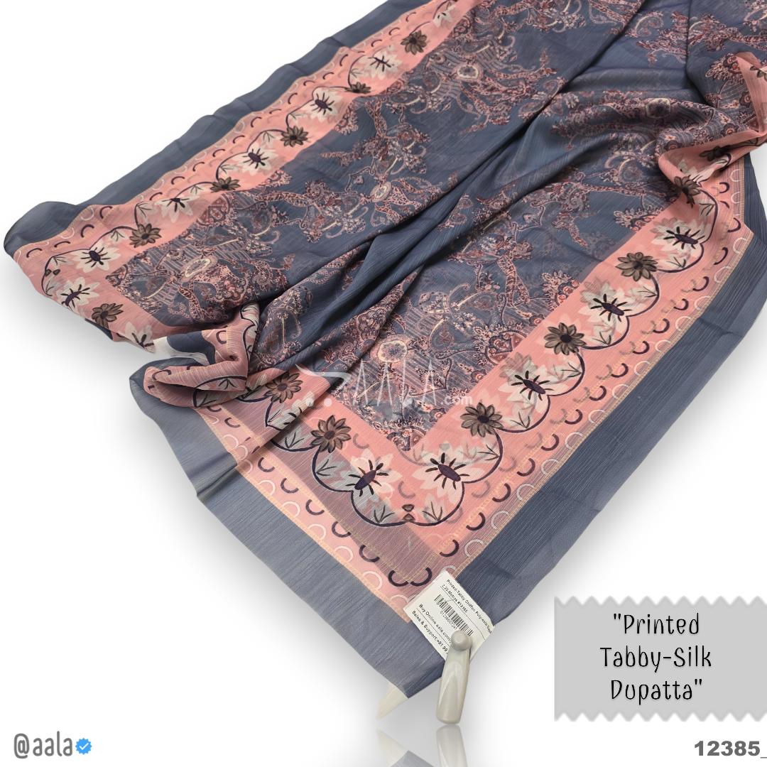 Printed-Tabby Chiffon Blend Dupatta-32-Inches PRINTED 2.25-Metres 