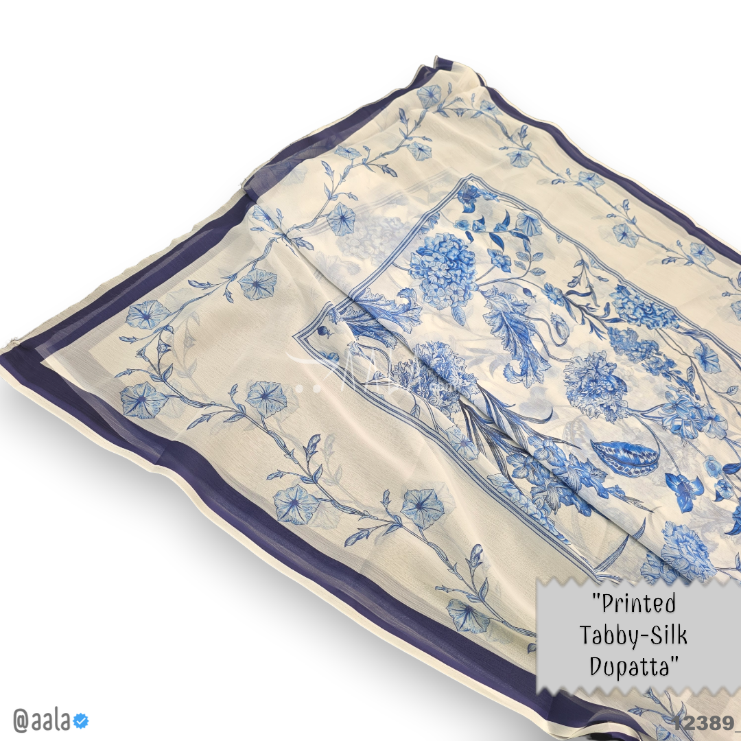 Printed-Tabby Chiffon Blend Dupatta-32-Inches PRINTED 2.25-Metres 